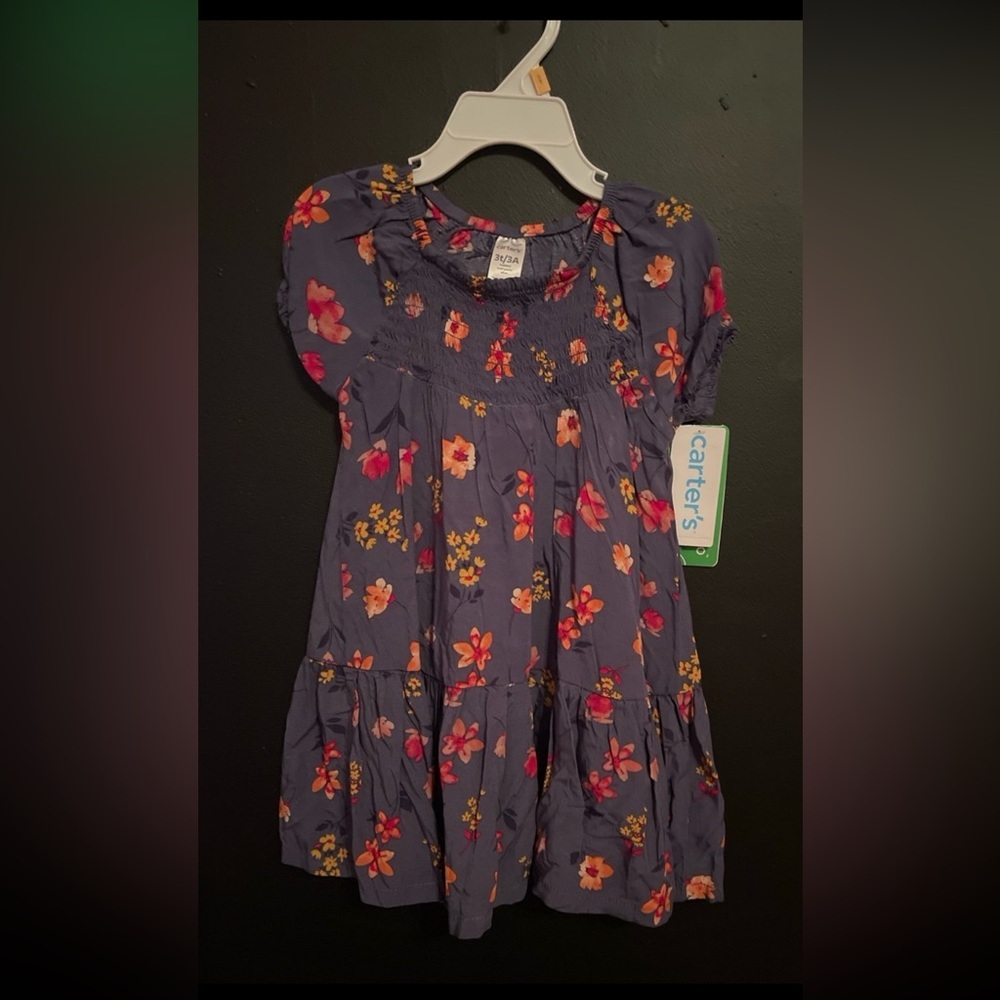 Carter's Toddler Girls Blue Floral Dress